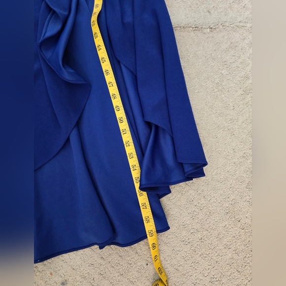 Papell Studio Blue One-Shoulder Dress - Picture 8 of 14